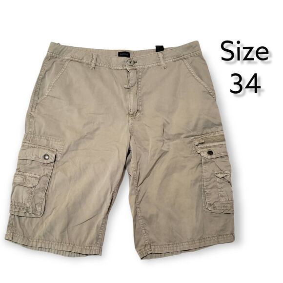 Buffalo David Bitton Multi Pocket Kaki Cargo Shorts - Men's Size 34 - Picture 5 of 5